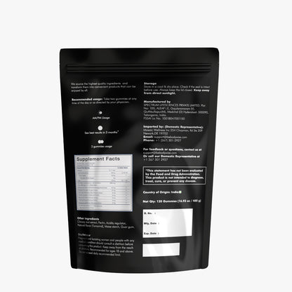 Pure Himalayan Shilajit Gummies Gold | 120 Gummy | Pouch